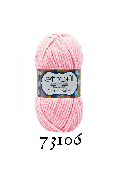 Etrofil Yonca Baby Velvet Knitting Yarn Baby Pink 100% Polyester 100g 120m (7...