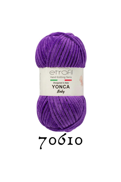 Etrofil Fir de tricotat Yonca Kadife Mov 100% Poliester 100g 120m (70610)