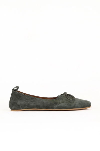 Bueno Shoes Γυναικείες φλατ μπαλαρίνες Khaki Suede 01we5502