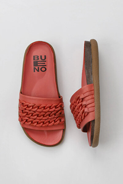 Bueno Shoes Γυναικείες φλατ παντόφλες Coral Leather 01wu4708