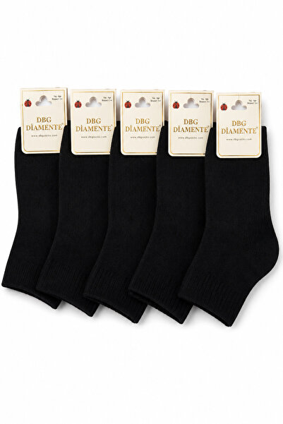 DBG ÇORAP Unisex 6'lı Çocuk Çorabı Pamuklu Siyah