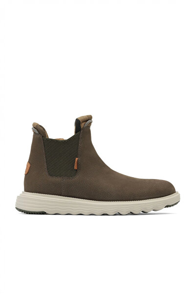 HEY DUDE Haki Koyu Deri Branson Boot Craft Erkek Ayakkabı 35hd40187
