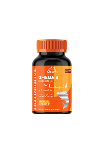 Nutriwave أوميجا 3 (Omega 3) بتركيز 1200 مجم مكمل غذائي متكامل لدعم صحة القلب...
