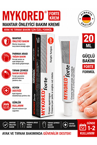Mykored Forte Ayak ve Tırnak Mantar Önleyici Krem 20 ml – Parmak Arası Yoğun ...