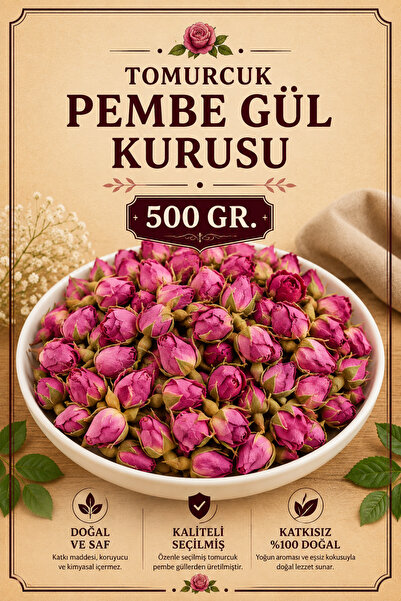 Bayguru Tomurcuk Pink Dried Rose 500 Gr – Natural Dried Rose Bud