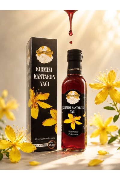 Pekmez Dünyası Kırmızı Kantaron Yağı 250 ml – Sağlıklı Cam Şişede