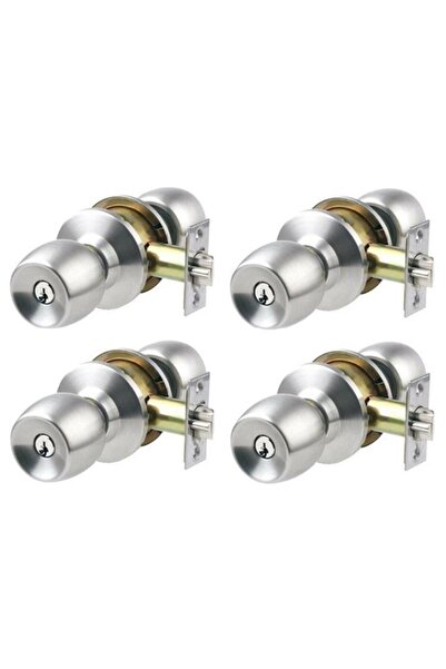 DepoMega Set of 4 Knob Door Handle Lock Hotel Type Door Handle Lock