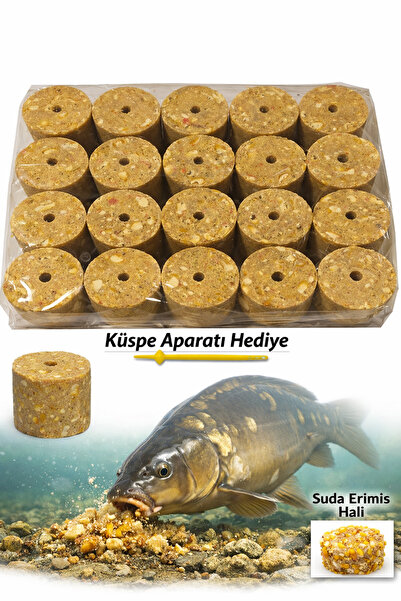 sr sazanrig Sazan Balık avı Delikli silindir mısır küspesi 100 gr (20 adet)