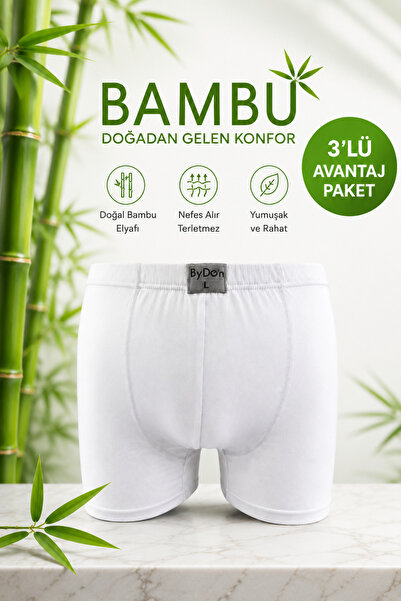 ByDon ERKEK LİCRALI BAMBU BOXER 3^LÜ AVANTAJ PAKET