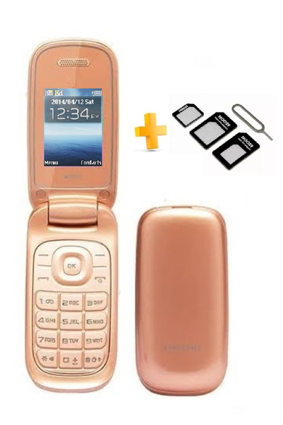 SenalStore 1270 samsungKamerasız Tuşlu Cep Telefonu gold SET