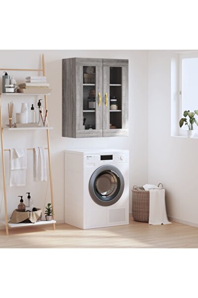 Concept Dulap montat pe perete, gri sonoma, 69,5x34x90 cm