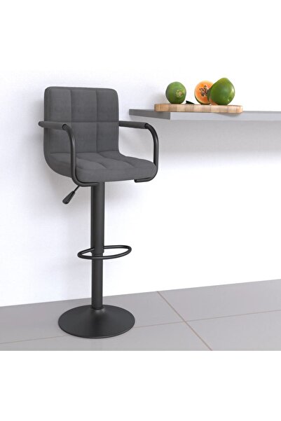 Concept Scaun de bar, gri deschis, material textil