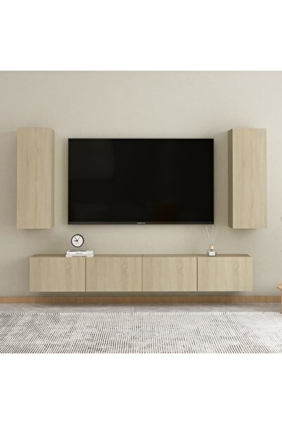 Concept Set de dulapuri TV, 4 piese, stejar sonoma, PAL