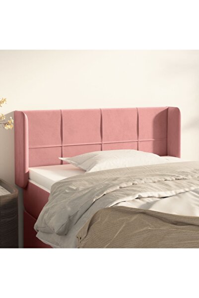 Concept Tăblie de pat cu aripioare roz 83x16x78/88 cm catifea