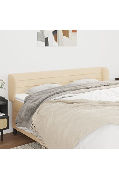 Concept Tăblie de pat cu aripioare crem 183x23x78/88 cm material textil