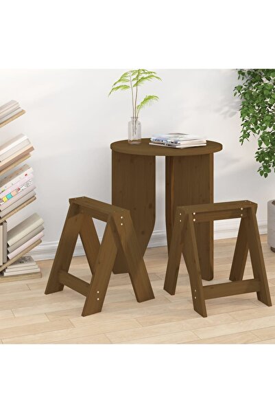 Concept Scaune, 2 buc., maro miere, 40x40x45 cm, lemn masiv de pin