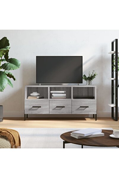Concept Dulap TV, gri sonoma, 102x36x50 cm, lemn prelucrat