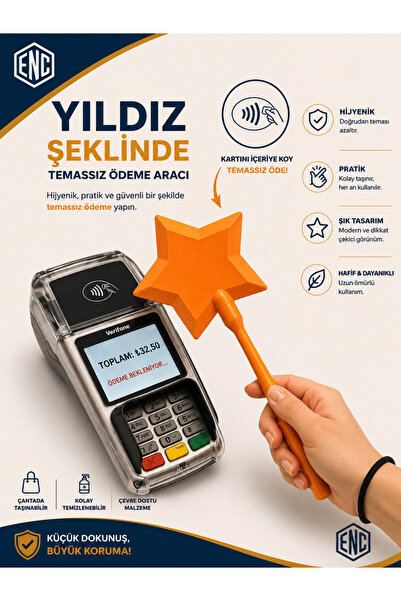 ENC Tasarım Sihirli Değnek Kart Tutucu – Temassız Ödeme POS Kartlık