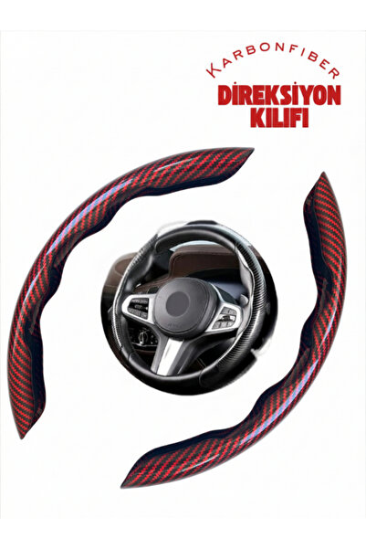 Autokit Karbon Fiber Direksiyon Kılıfı Direksiyon Koruyucu Kılıf