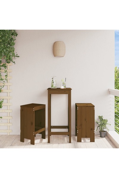Concept Taburete de bar 2 buc. maro miere 40x36x75 cm lemn masiv de pin