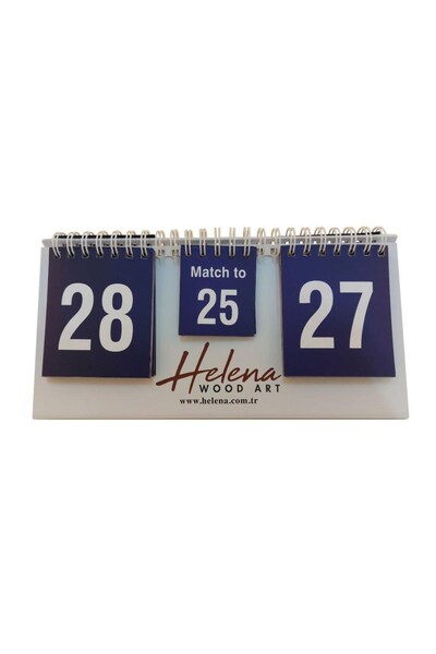 Helena Wood Art Backgammon Score Board White