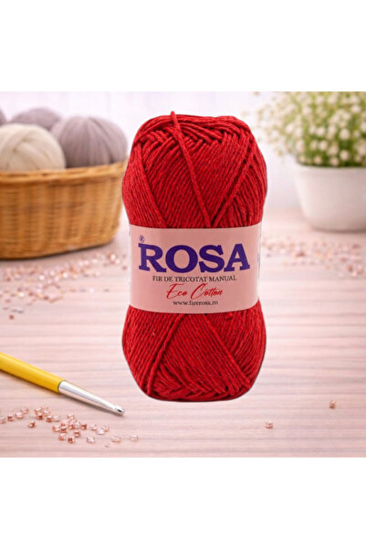Pin Trade SRL Bobina fir tricotat Rosa Cotton 7518, 100% bumbac reciclat, 100...
