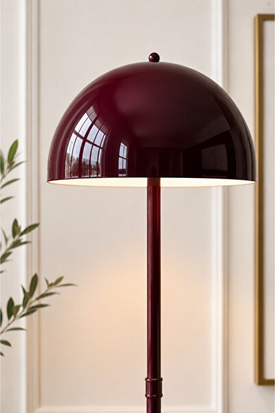 Luna Lighting Viyana Model Vişne Büyük Boy Bohem Lambader Metal Başlıklı Salon Yatak Odası Köşe Aydınlatma