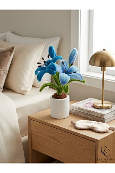 Crystal Coza Handmade Chenille Lily Flower |   Decorative Artificial Flower w...