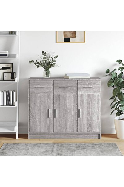 Concept Sideboard, sonoma grey, 91x28x75 cm, engineered wood