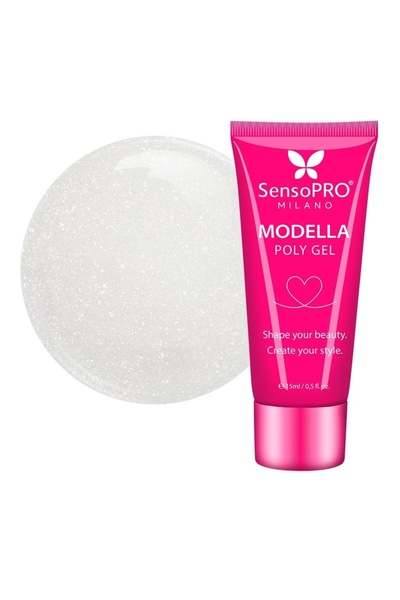 SensoPRO Milano Polygel MODELLA - Strălucire perlată, 15ml