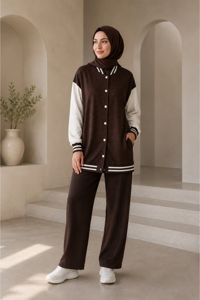 Aynaz Costum de damă cu pantaloni cu croială confortabilă