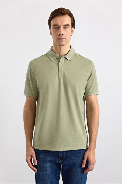 SÜVARİ Koyu Yeşil Regular Polo Yaka Tişört