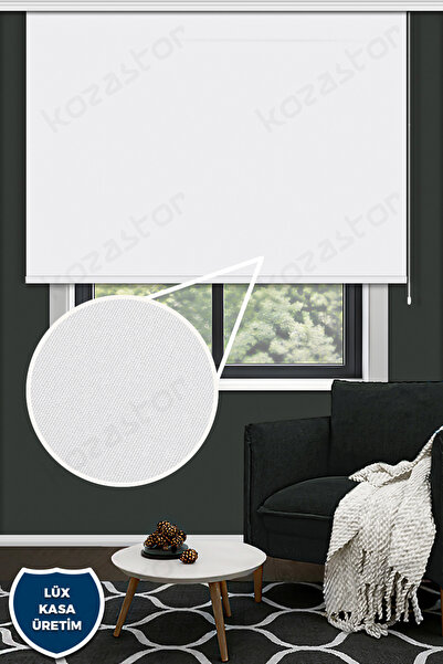 Kozastor Stor Perde Blackout Karartma Beyaz 1301
