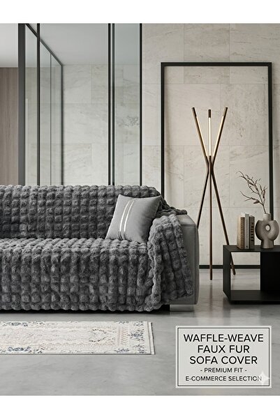 DGL HOME Bubble Peluş Koltuk Örtüsü - 175x215.