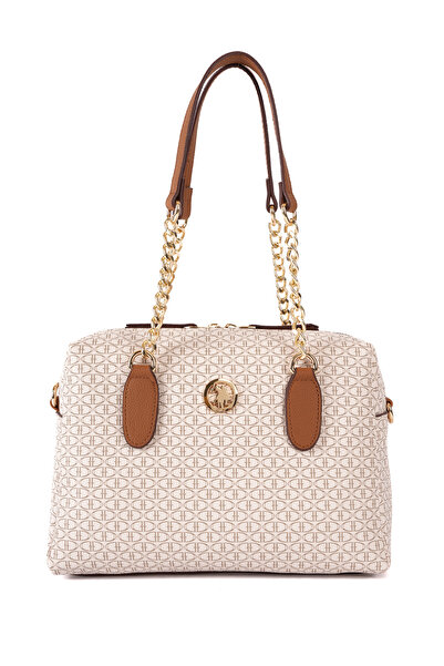 U.S. Polo Assn. حقيبة كتف نسائية بيج Us8100