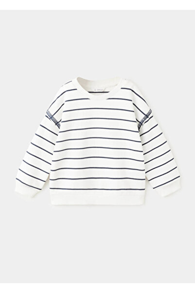 MANGO Baby Çizgili koton sweatshirt