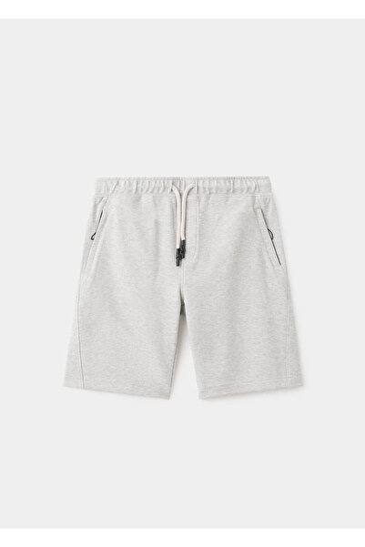 MANGO Kids Pamuklu spor bermuda şort