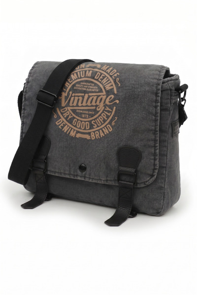 Old Cotton Postman Shoulder Canvas Tablet Briefcase Laptop School Notebook Bag