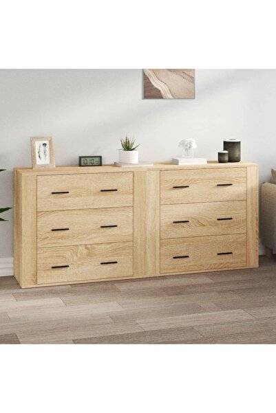 Concept Servante, 2 piese, stejar sonoma, lemn prelucrat