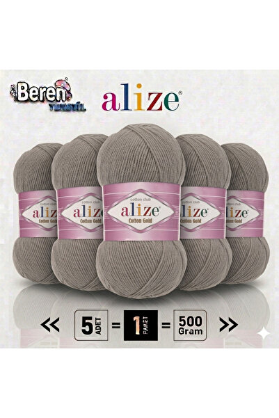 Alize 5 bucăți de vară din bumbac fir de bumbac aur Amugurimi țesătură 827 be...