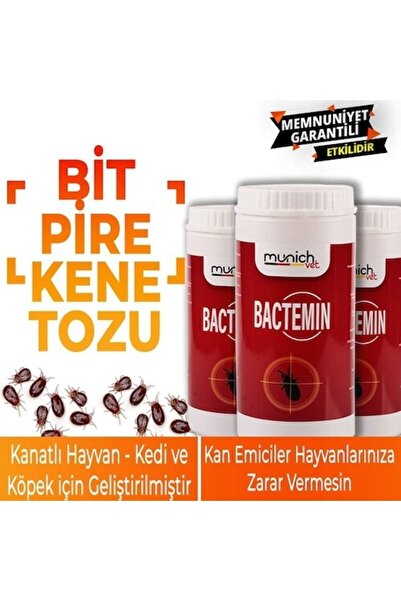 Munich Vet Bactemin Akarsid Doğal Kanatlı Bit Kene Parazit Tozu 500 gr