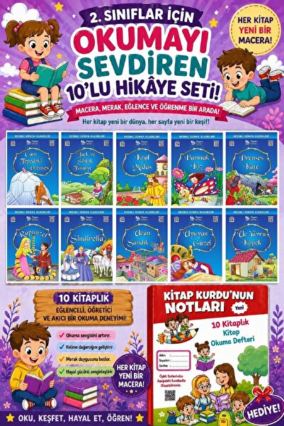 Üçgen Yayıncılık 2.Sınıflar İçin Okumayı Sevdiren 10 lu Hikaye Seti 5 (Kitap ...