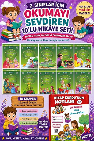 Üçgen Yayıncılık 2.Sınıflar İçin Okumayı Sevdiren 10 lu Hikaye Seti 6 (Kitap ...