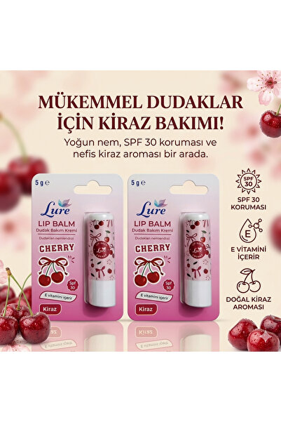 LURE مرطب الشفاه بالكرز 2 قطعة