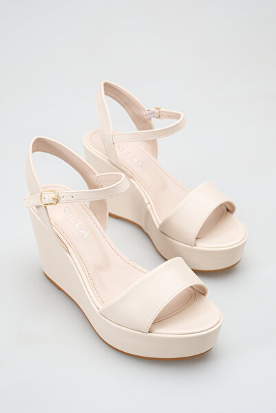 Rella Women's Leather Wedge Heel Platform Sandals Ankle Strap Summer Shoes