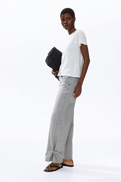 H&M Barrel High Waist Ankle Jeans
