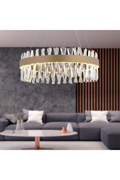 Apliqa Brampton 60'Lik Eskitme 3 Renkli 112 Watt Ledli Oturma Odası, Salon Avize