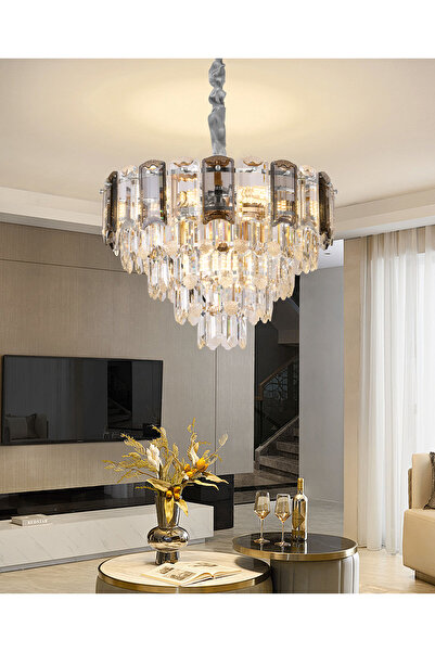 Colin 50'Chrome Plated Crystal Chandelier