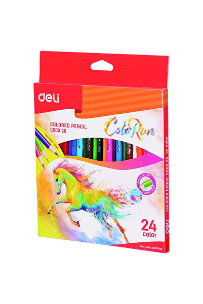 Deli Creioane colorate cu 24 de culori COLORUN