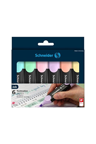 Generic Brand Evidențiator Schneider Job Pastel 6 bucăți